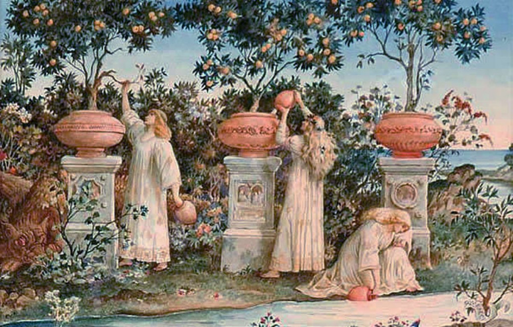 Фредерик Лейтон "Сад гесперид", 1892 г.